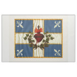 Ancient Quebec flag Chime Sacred Heart Fabric