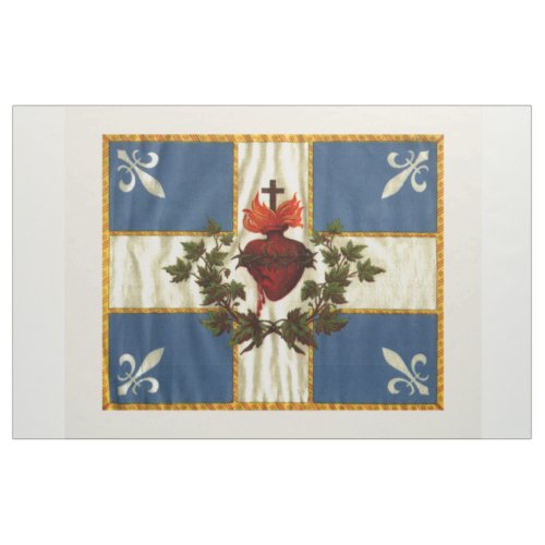 Ancient Quebec flag Chime Sacred Heart Fabric