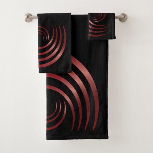 Ancient Red Symbols Alien Crop Circle Bath Towel Set