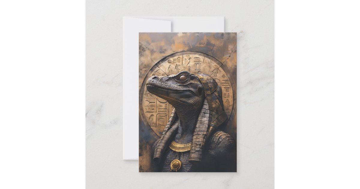 Ancient Reptilian Alien Thank You Card | Zazzle