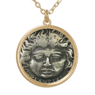 ANCIENT ROMAN COIN GOLD PLATED NECKLACE