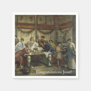 Ancient Roman Dinner Party Feast Paper Napkins