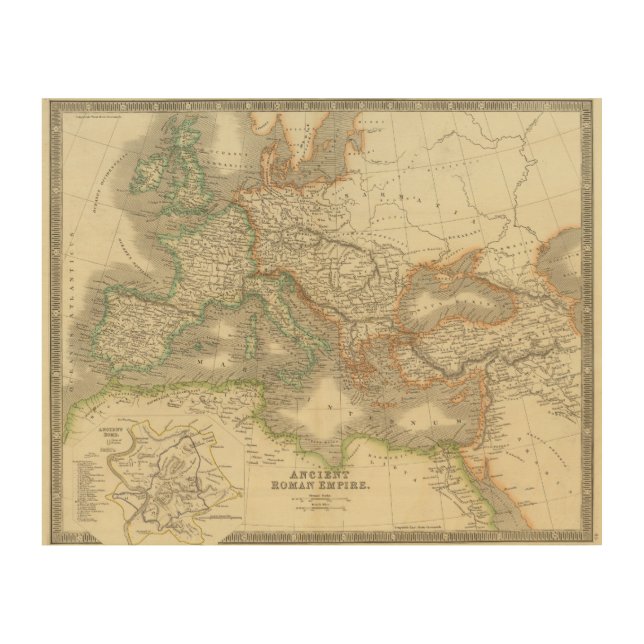 Ancient Roman Empire Wood Wall Art (Front)