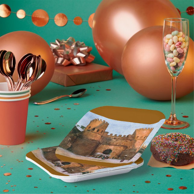 Ancient Roman Historic Architecture Paper Plates (Creator Uploaded)