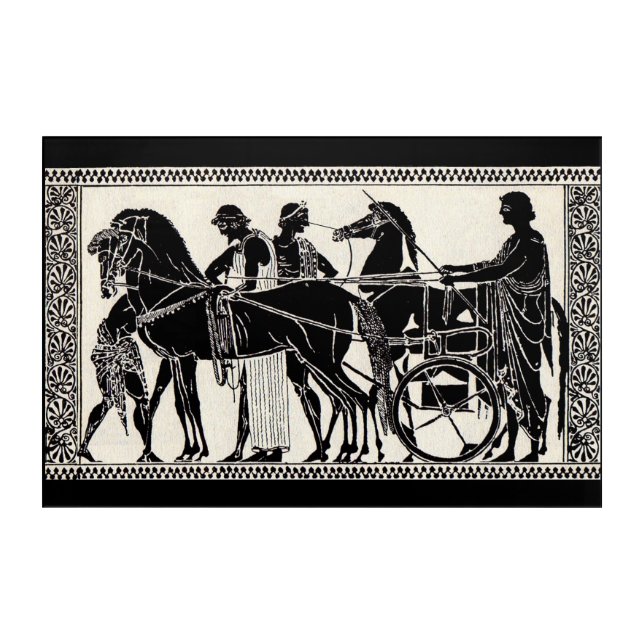 ancient Roman men and horses Acrylic Print (Front)