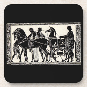 ancient Roman men and horses Beverage Coaster