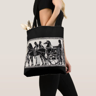ancient Roman men and horses print Tote Bag