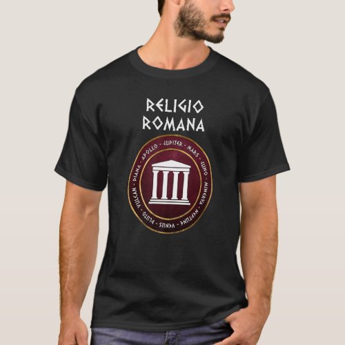 Ancient Roman Pantheon Religio Romanum Roman Gods  T_Shirt