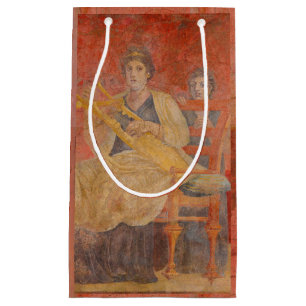 Ancient Roman Pompeii Neighbor Fresco Musician Art Small Gift Bag