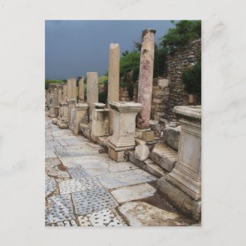 Ancient Roman Road In The City Of Ephesus  Turkey Postcard by historyluver at Zazzle