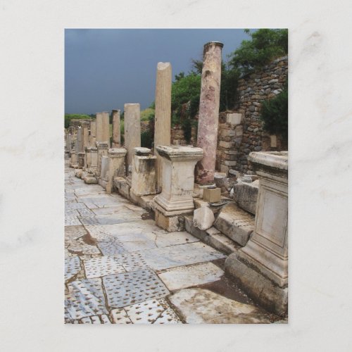 Ancient Roman road in the city of Ephesus Turkey Postcard