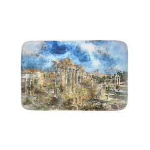 Ancient Roman Bathroom Accessories Zazzle Ancient Roman Ruins In Rome Italy Bathroom Mat