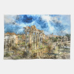 Ancient Roman Ruins In Rome Italy Towel at Zazzle