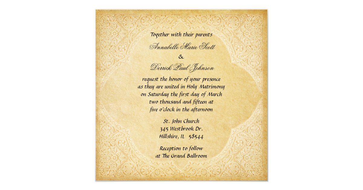 Roman Wedding Invitations 2