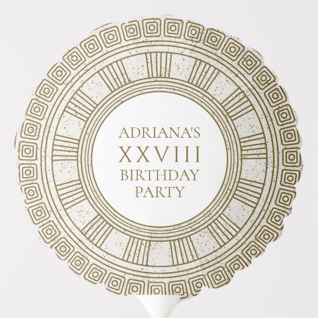 Ancient Rome Birthday Party with stone elements Balloon (Front)