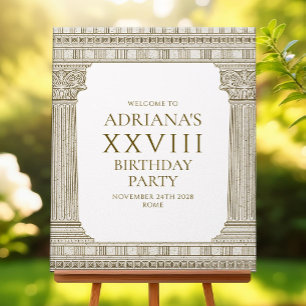 Ancient Rome Birthday Party with stone elements Foam Board