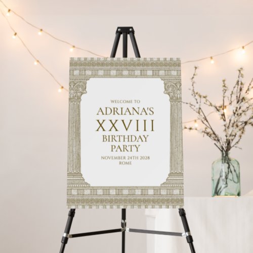 Ancient Rome Birthday Party with stone elements Foam Board