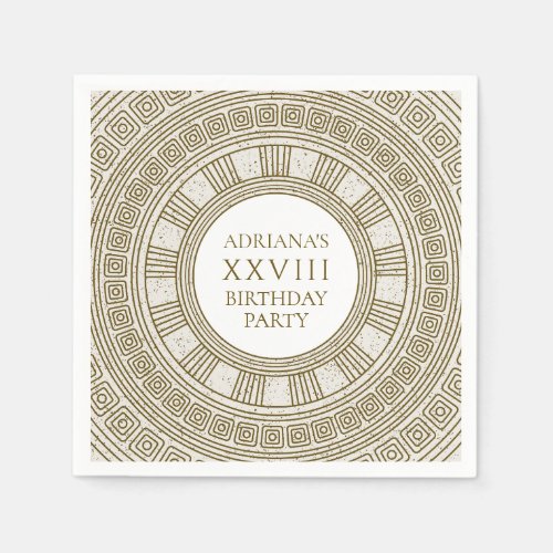 Ancient Rome Birthday Party with stone elements Napkins