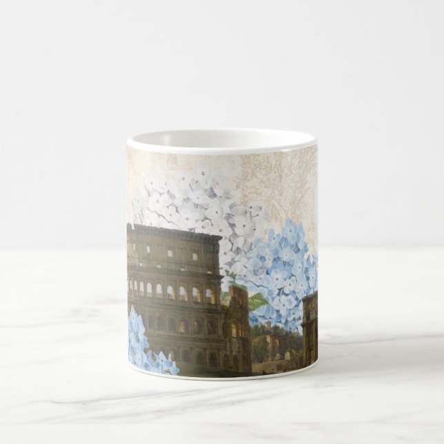 Ancient Rome Blue Hydrangea Mug (Center)