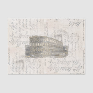 Ancient Rome Coliseum Italian Postcard Tissue Paper