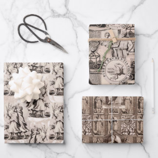 Ancient Rome Elegant Antique Collages Wrapping Paper Sheets