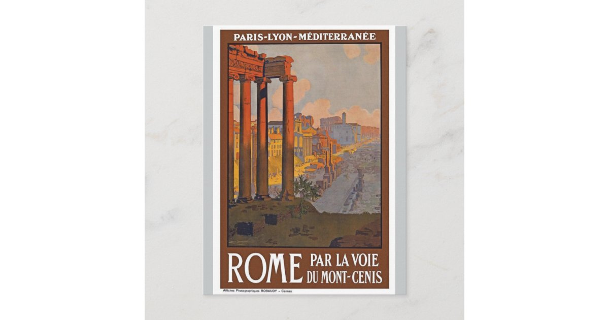 Ancient Rome European Travel French Postcard | Zazzle