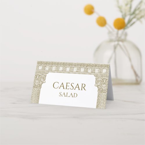 Ancient Rome Party with elegant temple columns Place Card