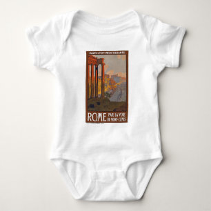 Ancient Rome Travel Ad Painting Baby Bodysuit