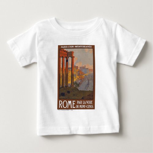 Ancient Rome Travel Ad Painting Baby T_Shirt