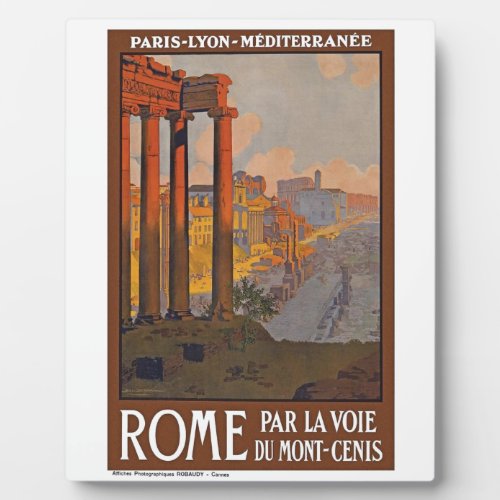 Ancient Rome Travel Ad Painting Plaque