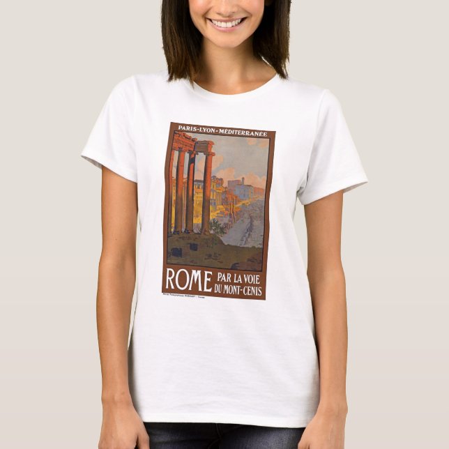 Ancient Rome Travel Ad Painting T-Shirt (Front)
