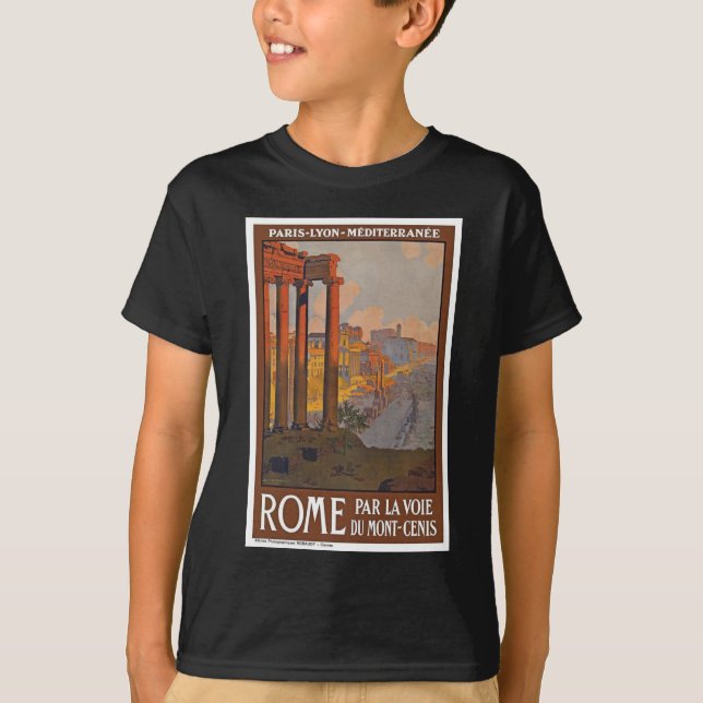Ancient Rome Travel Ad Painting T-Shirt (Front)