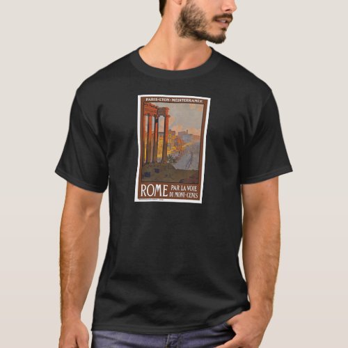 Ancient Rome Travel Ad Painting T_Shirt