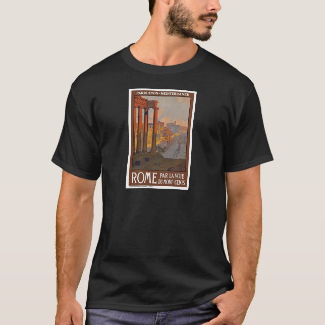 Ancient Rome Travel Ad Painting T-Shirt (Front)