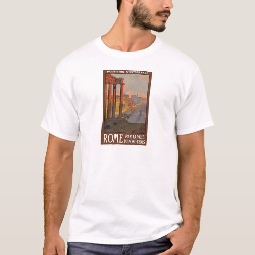 Ancient Rome Travel Ad Painting T_Shirt
