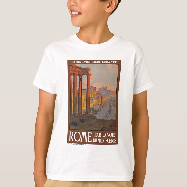 Ancient Rome Travel Ad Painting T-Shirt (Front)