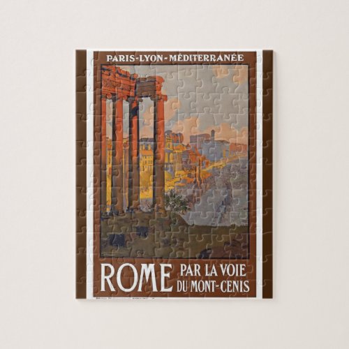 Ancient Rome Travel Advertisement Painting Jigsaw Puzzle