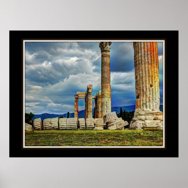Ancient Ruins in Athens Greece Poster (Front)