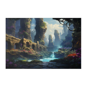 Ancient Ruins in the Forest Acrylic Wall Art