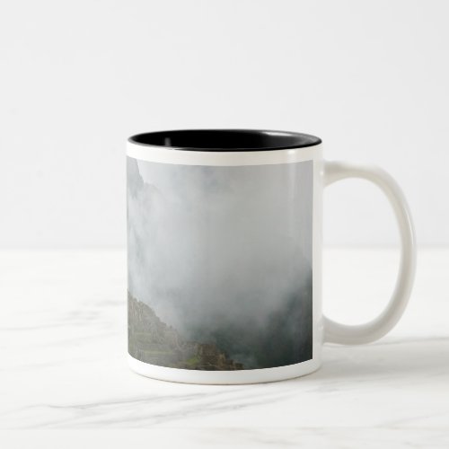 Ancient ruins of Machu Picchu with Andes Two_Tone Coffee Mug