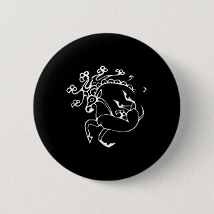 Ancient Russian Ice Maiden Priestess Tattoo  Button