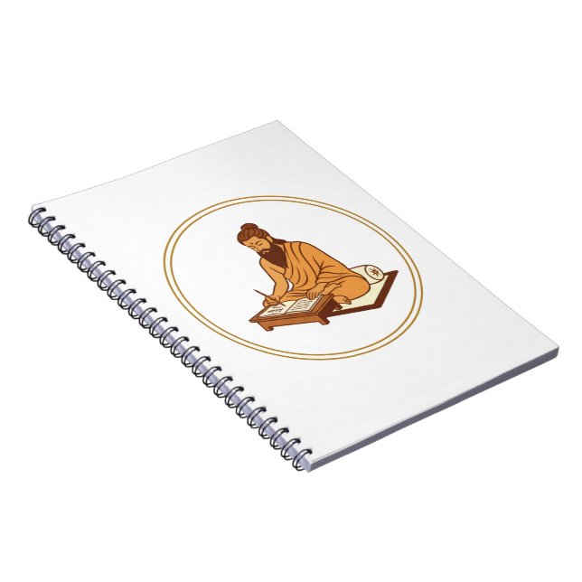 Ancient Sage Writing Sacred Texts Notebook (Right Side)