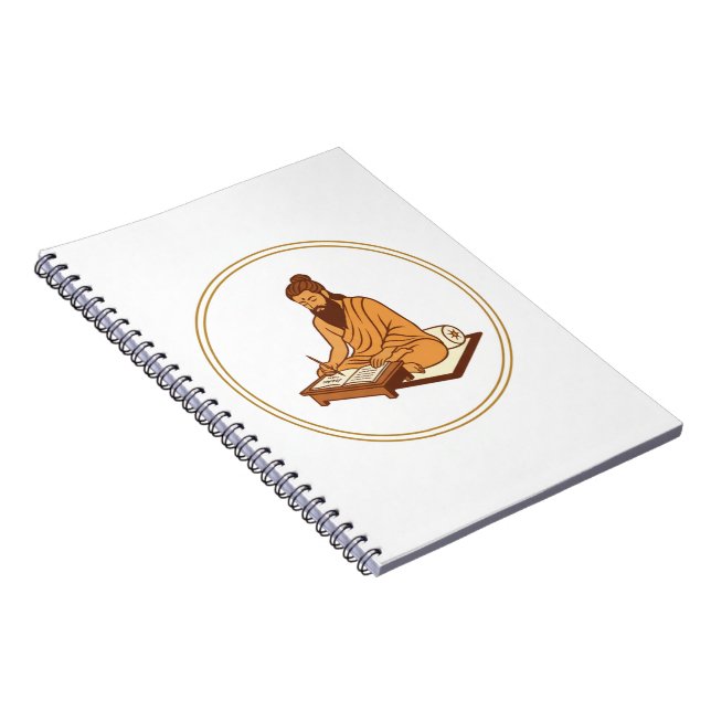 Ancient Sage Writing Sacred Texts Notebook (Right Side)