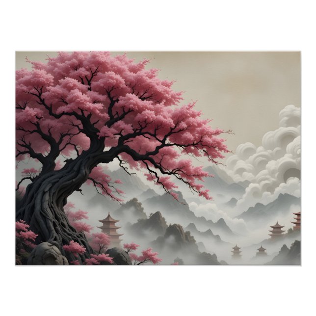 Ancient Sakura Mountain Poster (Front)