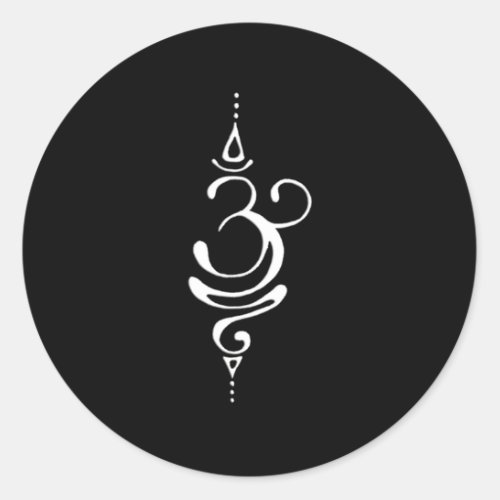 Ancient Sanskrit Symbol For Breathe Inspiration Om Classic Round Sticker
