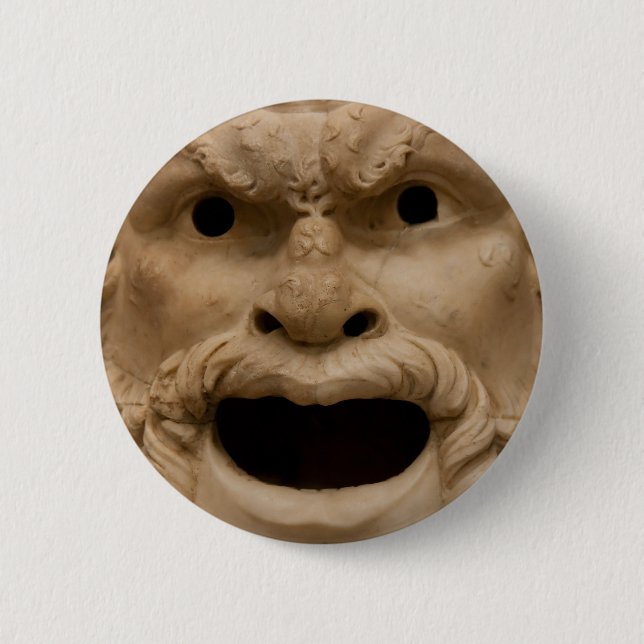 Ancient Satyr mask Button (Front)