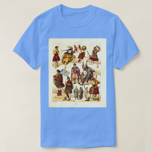 Ancient Scottish fashion and lifestyle 18th centur T-Shirt (Design Front)