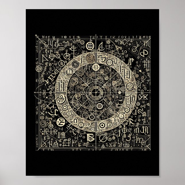 Ancient Script Symbols  Poster (Front)