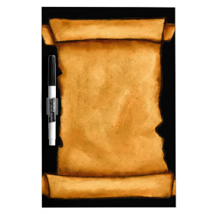 Ancient Scroll: Oil Pastel Artwork: Parchment Dry-Erase Board