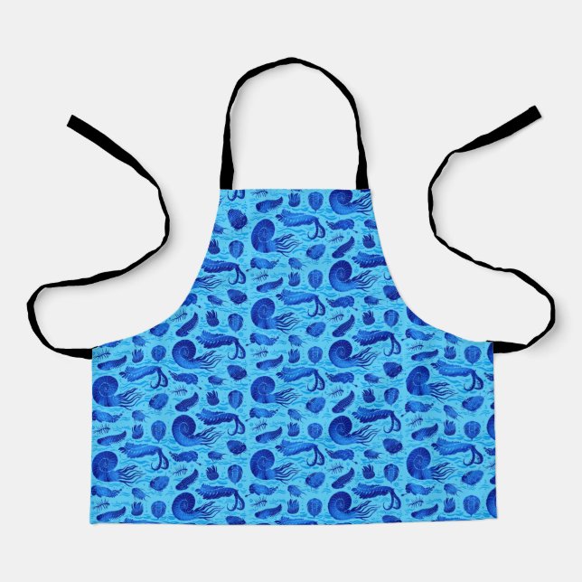 Ancient sea animals: Trilobites, Anomalocaris... Apron (Front)